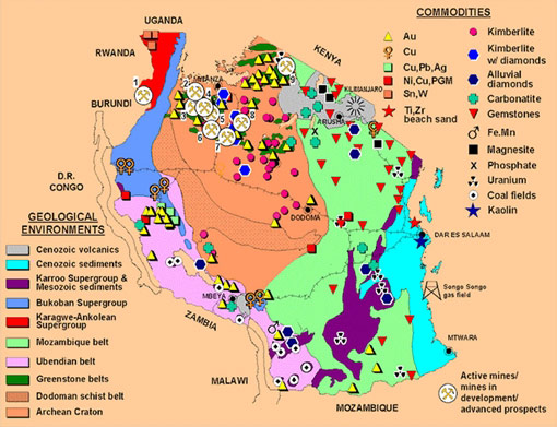 Image result for tanzania, mining