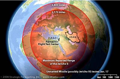 Israel Ballistic Missile Ranges