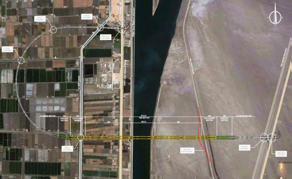 Tunnelling under the Suez Canal in Port Said - tunnel