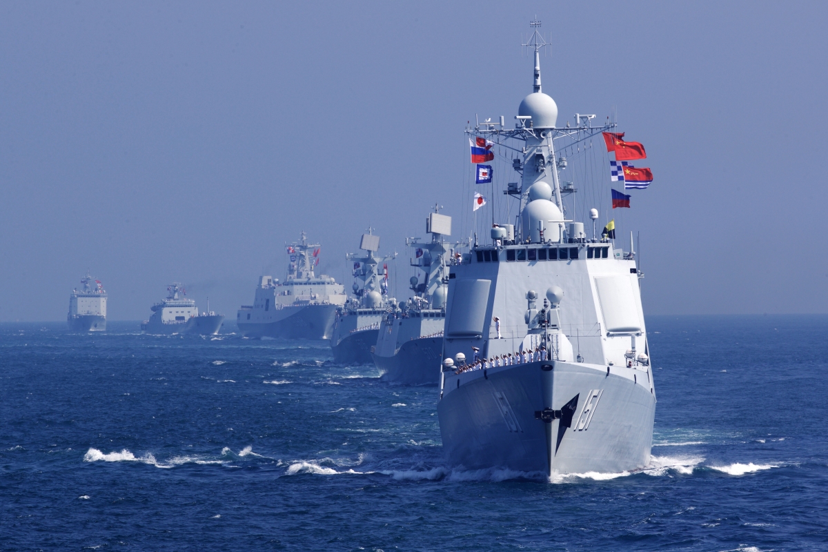 Chinese warships pictured at the end of joint exercise with the Russian navy in 2016. Photo: Xinhua