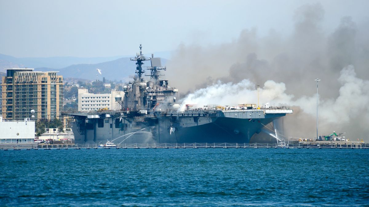 Sailor questioned over fire aboard USS Bonhomme Richard - CNNPolitics
