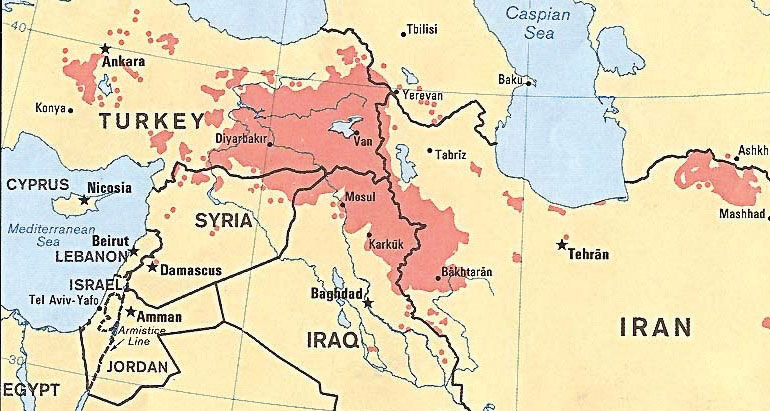 Iraq, Turkey, and Iran