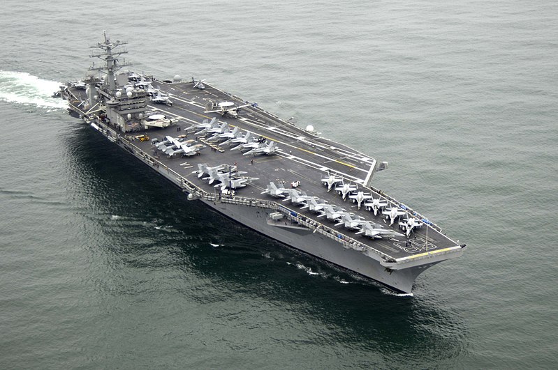 US aircraft carrier and warships move into Persian Gulf region