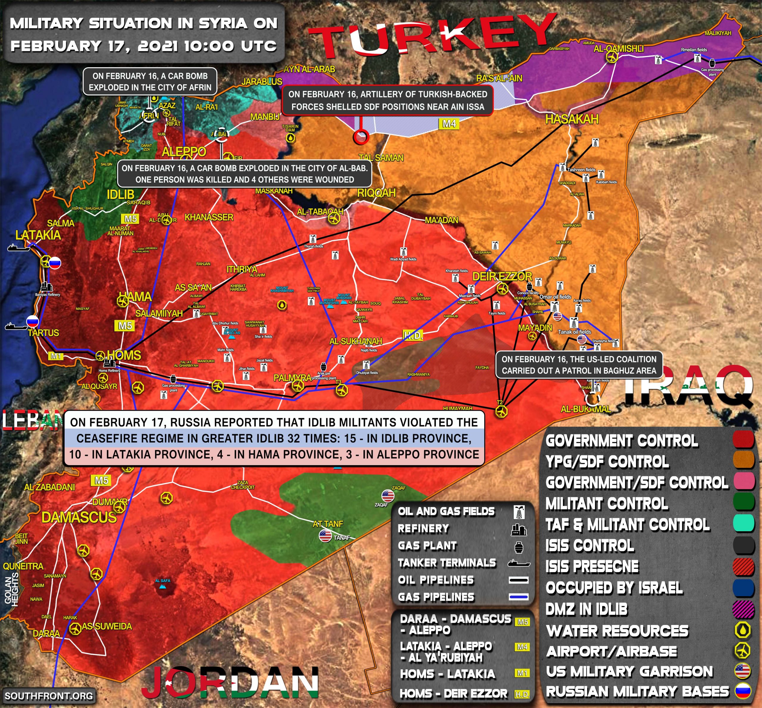 Military Situation In Syria On February 17, 2021 (Map Update)