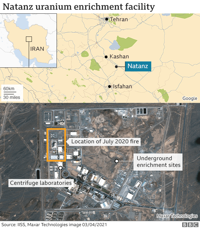 Iran Natanz nuclear site suffered major damage, official says - BBC News