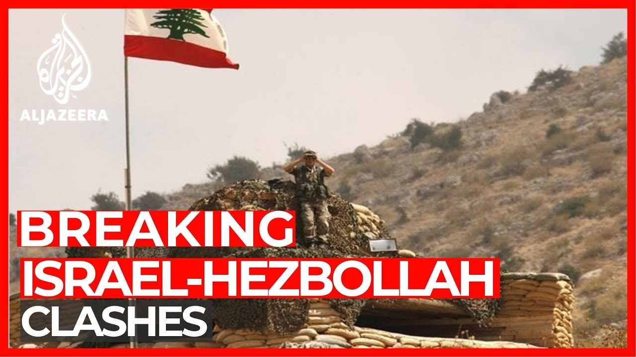 Hezbollah fighters battle Israeli troops on northern frontier - YouTube