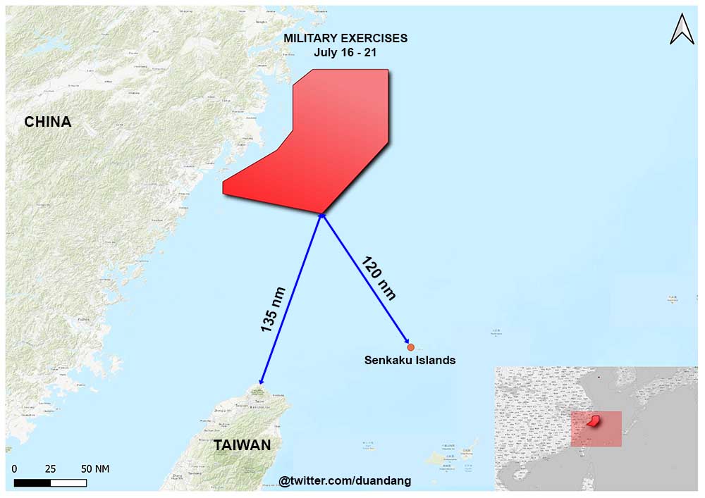Indo-Pacific News - Watching the CCP-China Threat on Twitter: &quot;#China to  conduct major military exercises in the East China Sea amid rising tensions  with #Taiwan and #Japan Via @duandang Meanwhile, the #US