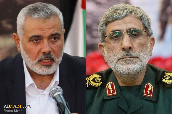 Quds Force commander, Hamas leader discuss US new plot for Palestine