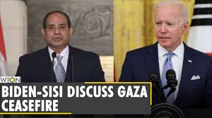 US President Biden discusses Gaza ceasefire with Egypt's Sisi |  Israel-Palestine Clashes |World News - YouTube