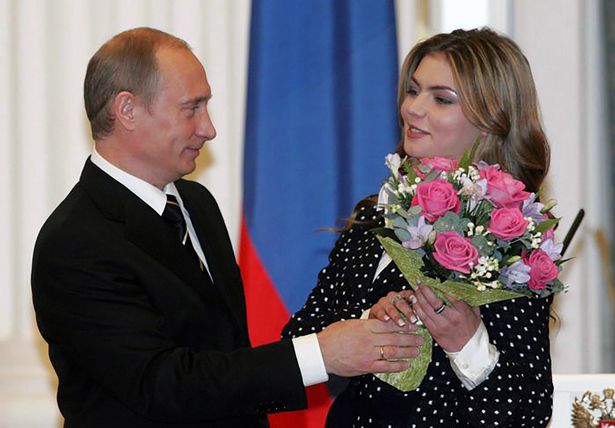 Alina Kabaeva and Vladimir Putin at an event in Kremlin