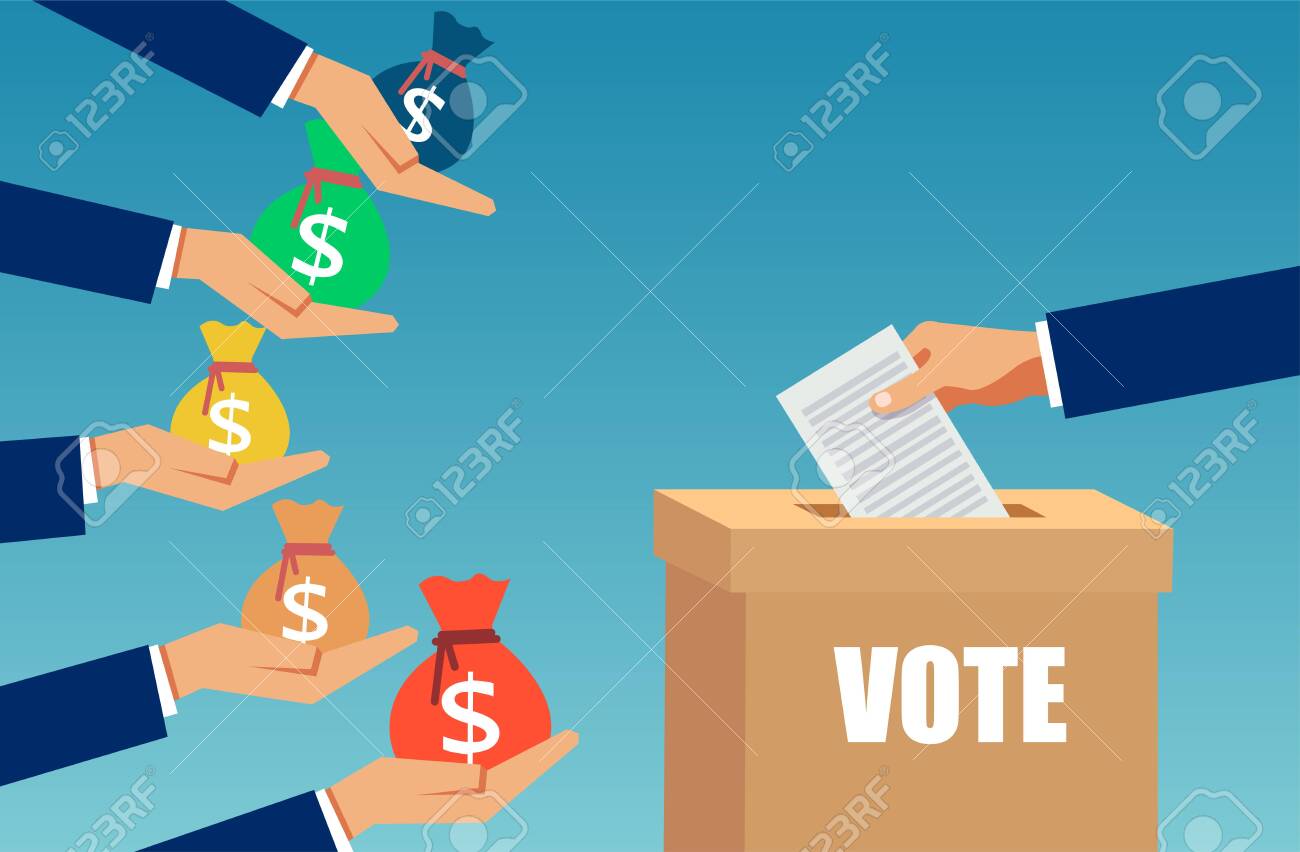 Vector Of A Lobbyist Buying Election Vote. Bribe And Corruption In Politics  Concept Royalty Free SVG, Cliparts, Vectors, And Stock Illustration. Image  131758483.