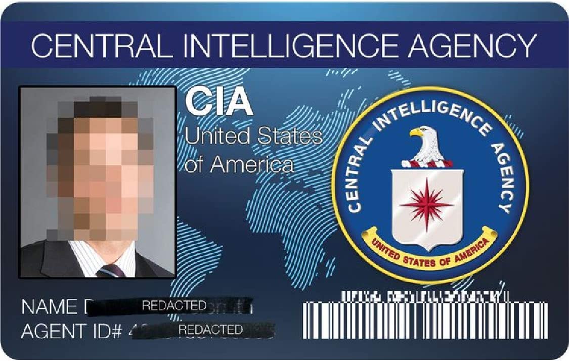 Amazon.com: Signs 4 Fun NCIAID2 Redacted CIA ID, Blue : Home & Kitchen