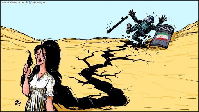 كاريكاتير مهسا اميني ثورة / حجاج